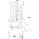  Coaster Furniture Andrews 122502 Set of 2 Windsor Spindle Back Dining Side Chair - Light Ash IMAGE 12