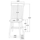  Coaster Furniture Andrews 122502BLK Set of 2 Windsor Spindle Back Dining Side Chair - Black IMAGE 10