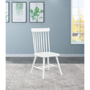  Coaster Furniture Andrews 122502WHT Set of 2 Windsor Spindle Back Dining Side Chair - White IMAGE 2