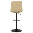  Coaster Furniture Eldridge 182957TAN Faux Leather Upholstered Adjustable Bar Stool - Coffee Tan IMAGE 4