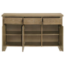  Coaster Furniture Adina 193615 3-door 59-inch Sideboard Server  - Distressed Light Brown IMAGE 12