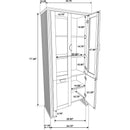  Coaster Furniture Adina 193616 77-inch Tall Display Cabinet  - Distressed Light Brown IMAGE 15