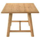  Coaster Furniture Duncan 193651 71-inch Rectangular Wood Dining Room Table - Washed Oak IMAGE 5