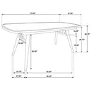  Coaster Furniture Croyden 193731 73-inch Rectangular Dining Table - Weathered Natural IMAGE 10