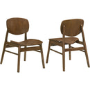  Coaster Furniture Benford 193832 Set of 2 Dining Side Chair Wood Seat - Dark Brown IMAGE 1