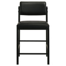  Coaster Furniture Kehoe 193929BLK Set of 2 Upholstered Counter Height Chair - Black IMAGE 10