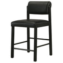  Coaster Furniture Kehoe 193929BLK Set of 2 Upholstered Counter Height Chair - Black IMAGE 3