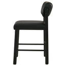  Coaster Furniture Kehoe 193929BLK Set of 2 Upholstered Counter Height Chair - Black IMAGE 5