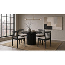  Coaster Furniture Hamlyn 193930BLK 47-inch Round Wood Dining Room Table - Black IMAGE 2