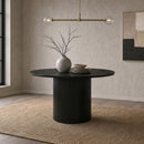  Coaster Furniture Hamlyn 193930BLK 47-inch Round Wood Dining Room Table - Black IMAGE 5