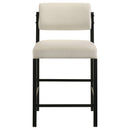  Coaster Furniture Kehoe 193939BLK Set of 2 Upholstered Counter Height Chair - Cream/Black IMAGE 10
