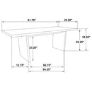  Coaster Furniture Decker 193951BLK 82-inch Rectangular Wood Dining Table - Black IMAGE 9