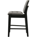  Coaster Furniture Redbridge 193969BLK Set of 2 Velvet Upholstered Counter Chair - Grey/Black IMAGE 6