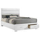  Coaster Furniture Felicity 203510KE Eastern King Storage Bed - White High Gloss IMAGE 9
