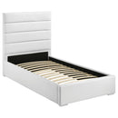  Coaster Furniture Felicity 203511T 53-inch Upholstered Twin Platform Bed - White IMAGE 1