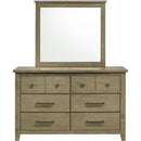  Coaster Furniture Hazlewood 207533M 6-drawer Bedroom Dresser with Mirror - Vineyard Oak IMAGE 3