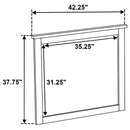  Coaster Furniture Hazlewood 207534 Dresser Mirror - Vineyard Oak IMAGE 7