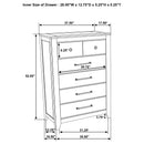  Coaster Furniture Hazlewood 207535 5-drawer Bedroom Chest - Vineyard Oak IMAGE 11