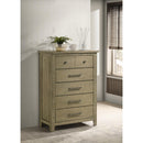  Coaster Furniture Hazlewood 207535 5-drawer Bedroom Chest - Vineyard Oak IMAGE 5