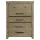  Coaster Furniture Hazlewood 207535 5-drawer Bedroom Chest - Vineyard Oak IMAGE 7