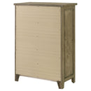  Coaster Furniture Hazlewood 207535 5-drawer Bedroom Chest - Vineyard Oak IMAGE 9