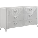  Coaster Furniture Cassia 215793 6-drawer Bedroom Dresser Cabinet - White High Gloss IMAGE 1
