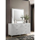  Coaster Furniture Cassia 215793M 6-drawer Dresser Cabinet with Mirror - White High Gloss IMAGE 2