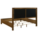  Coaster Furniture Adderley 215851KE Eastern King Wood Panel Bed   - Cream/Warm Brown IMAGE 2
