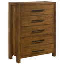  Coaster Furniture Adderley 215855 5-drawer Bedroom Chest - Warm Brown IMAGE 6