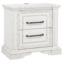  Coaster Furniture McKinney 215872 2-drawer Nightstand with Dual USB - Vintage White IMAGE 1