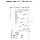  Coaster Furniture Valen 215915 5-drawer Bedroom Chest - Light Taupe IMAGE 12