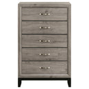  Coaster Furniture Valen 215915 5-drawer Bedroom Chest - Light Taupe IMAGE 9