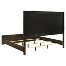  Coaster Furniture Atlas 215971KW 63-inch California King Upholstered Panel Bed - Grey/Dark Oak IMAGE 2