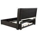  Coaster Furniture Leandro 222491KE 55-inch Eastern King Wingback Bed - Burnished Black IMAGE 7