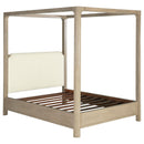  Coaster Furniture Solano 222520Q 85-inch Queen Canopy Bed - Weathered Mango IMAGE 1