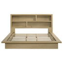  Coaster Furniture Hendricks 222650KW California King Bookcase Headboard Platform Bed - Light Oak IMAGE 2