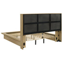 Coaster Furniture Hendricks 222650KW California King Bookcase Headboard Platform Bed - Light Oak IMAGE 4