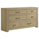  Coaster Furniture Hendricks 222653 6-drawer Bedroom Dresser Storage Cabinet - Light Oak IMAGE 1