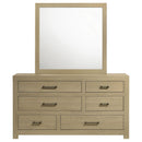  Coaster Furniture Hendricks 222653M 6-drawer Bedroom Dresser and Mirror - Light Oak IMAGE 9