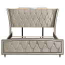  Coaster Furniture Lorient 222661KE Eastern King LED Upholstered Bed - Ivory/Camel IMAGE 10