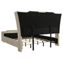  Coaster Furniture Lorient 222661KE Eastern King LED Upholstered Bed - Ivory/Camel IMAGE 3