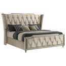  Coaster Furniture Lorient 222661KE Eastern King LED Upholstered Bed - Ivory/Camel IMAGE 8