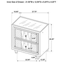  Coaster Furniture Lorient 222662 2-drawer LED Nightstand with USB - Ivory/Camel IMAGE 15