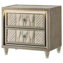  Coaster Furniture Lorient 222662 2-drawer LED Nightstand with USB - Ivory/Camel IMAGE 9