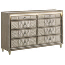  Coaster Furniture Lorient 222663 8-drawer LED Bedroom Dresser Cabinet - Ivory/Camel IMAGE 1