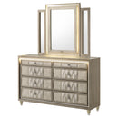  Coaster Furniture Lorient 222663M 8-drawer LED Dresser with Mirror - Ivory/Camel IMAGE 11