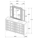  Coaster Furniture Lorient 222663M 8-drawer LED Dresser with Mirror - Ivory/Camel IMAGE 16