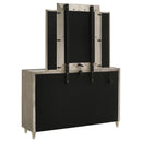  Coaster Furniture Lorient 222663M 8-drawer LED Dresser with Mirror - Ivory/Camel IMAGE 2