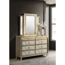  Coaster Furniture Lorient 222663M 8-drawer LED Dresser with Mirror - Ivory/Camel IMAGE 5