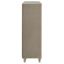  Coaster Furniture Lorient 222665 5-drawer LED Chest - Ivory/Camel IMAGE 5
